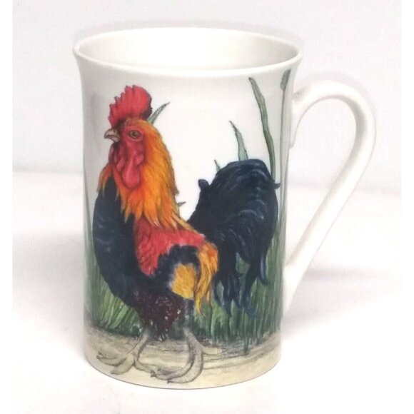 Kent Pottery coffee mug Rooster Chicken Hen country Animals 4" farmhouse style - Picture 4 of 7